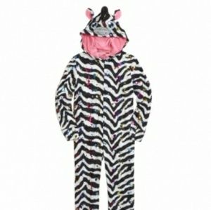 Justice Girls ZEBRA Fleece One Piece PIJAMA
